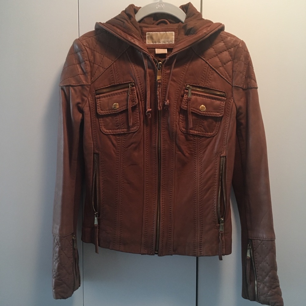 Michael Kors Genuine Leather Jacket XS